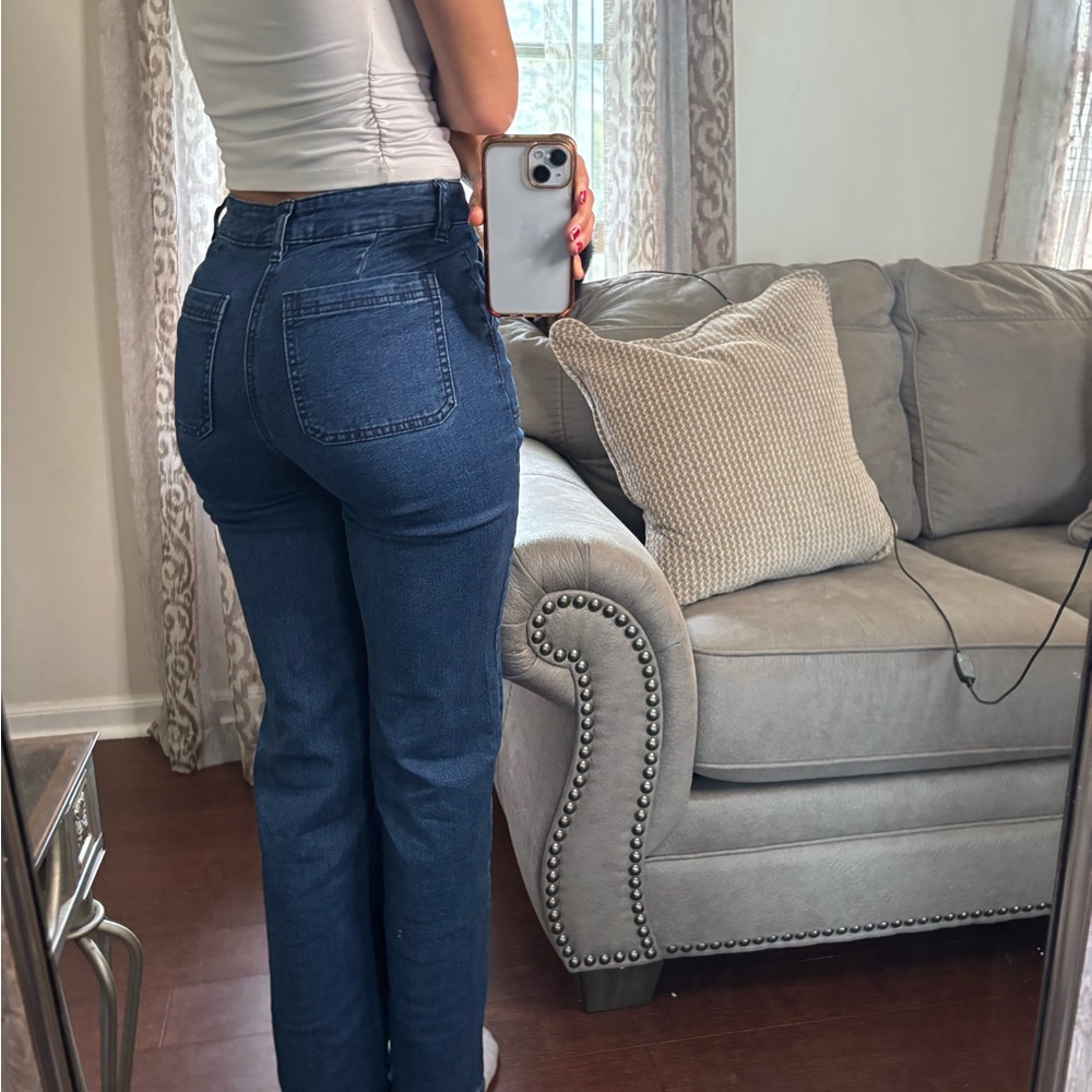 Fashion Nova High Rise Straight Leg Jeans